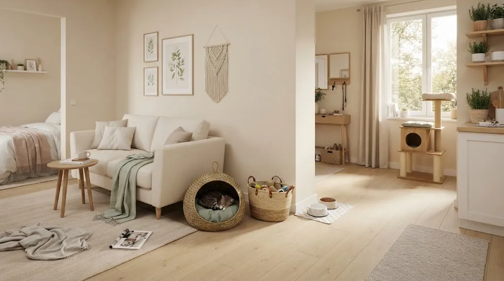 12 Studio Apartment Ideas for Women With Pets That Make Room for Both