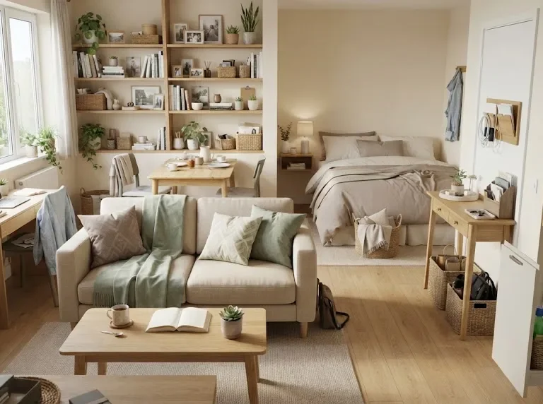 15 Tiny Studio Apartment Organization Ideas for Things With No Home