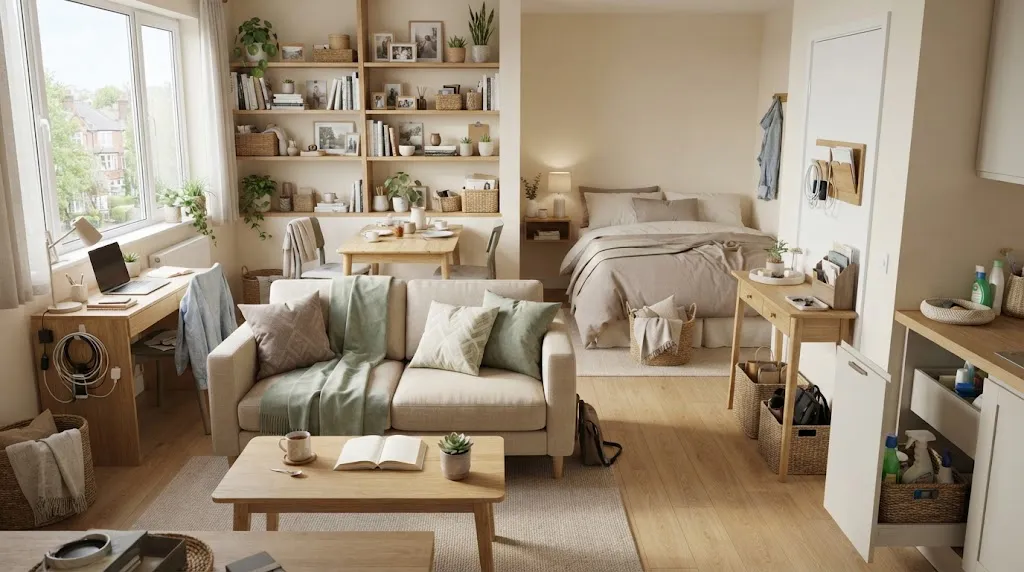 15 Tiny Studio Apartment Organization Ideas for Things With No Home