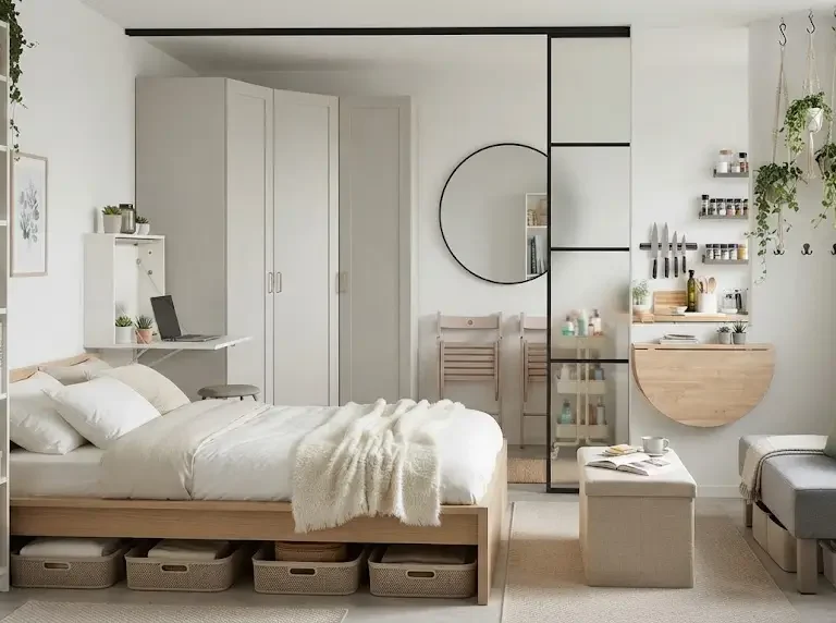 studio apartment organization ideas