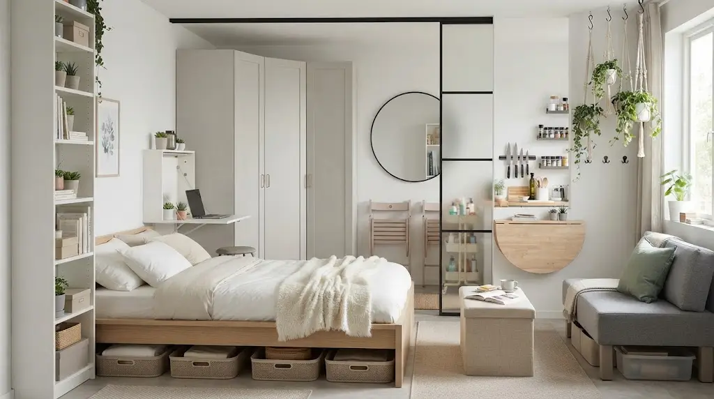 studio apartment organization ideas