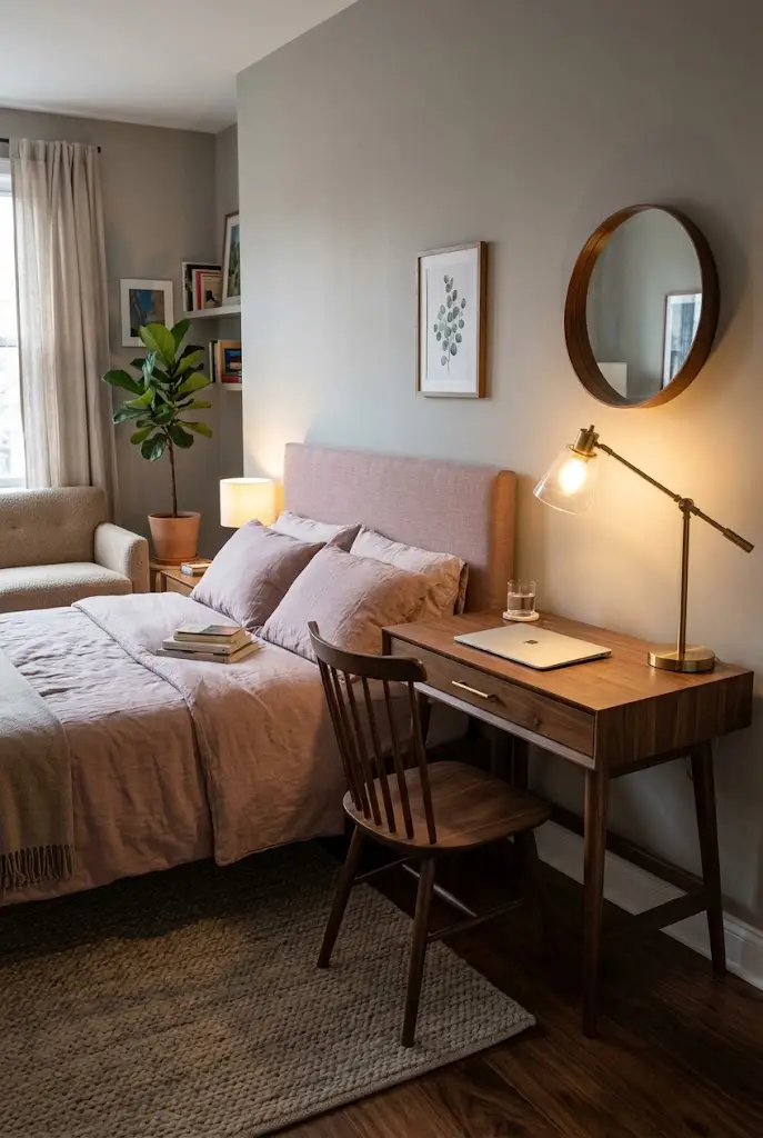 A Desk Beside Bed