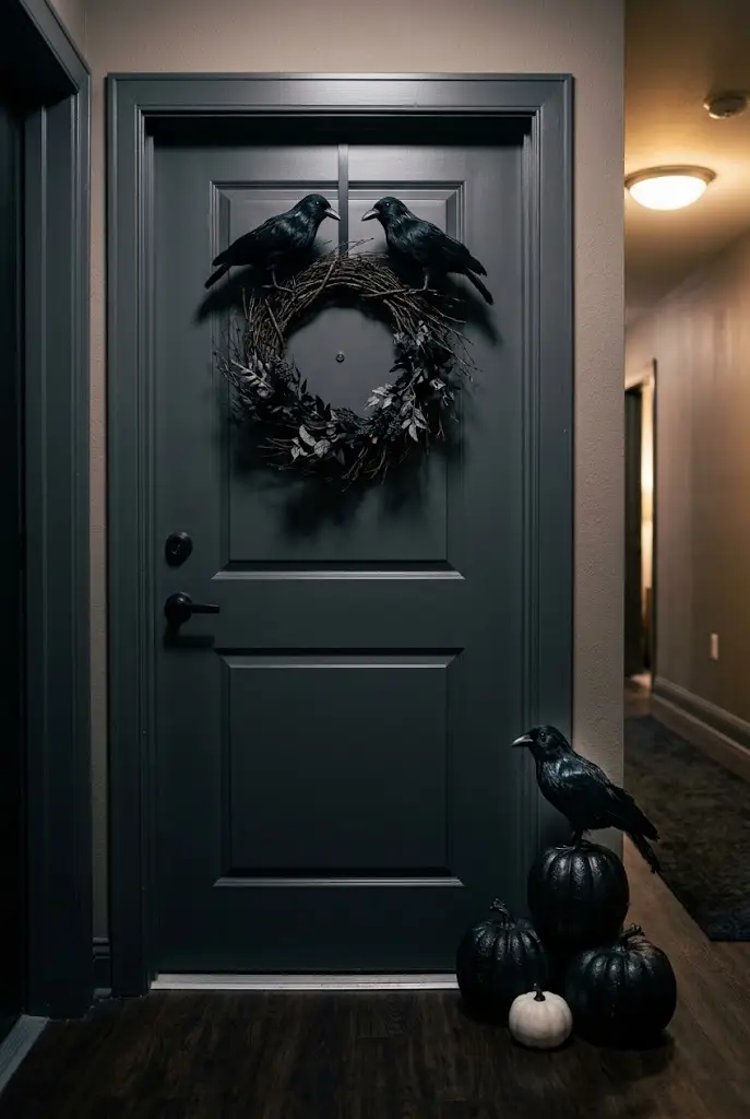 halloween apartment front door ideas