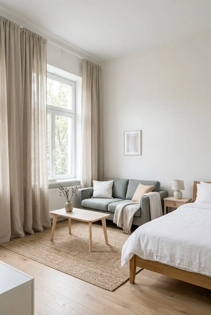 Neutral Color Studio Apartment Ideas
