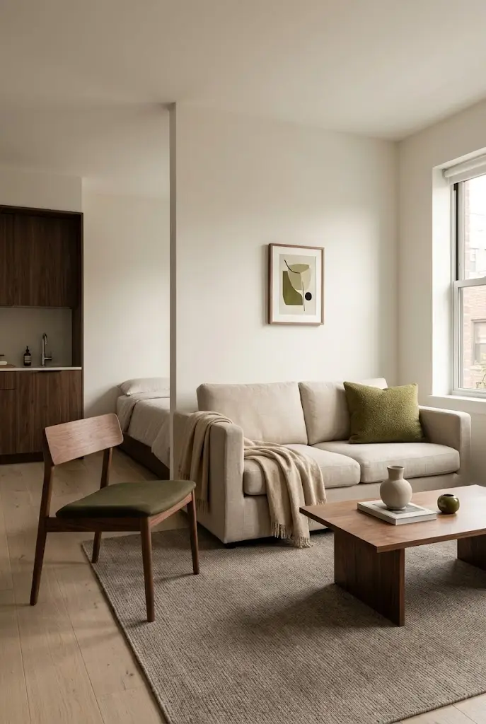 Neutral Color Studio Apartment Ideas
