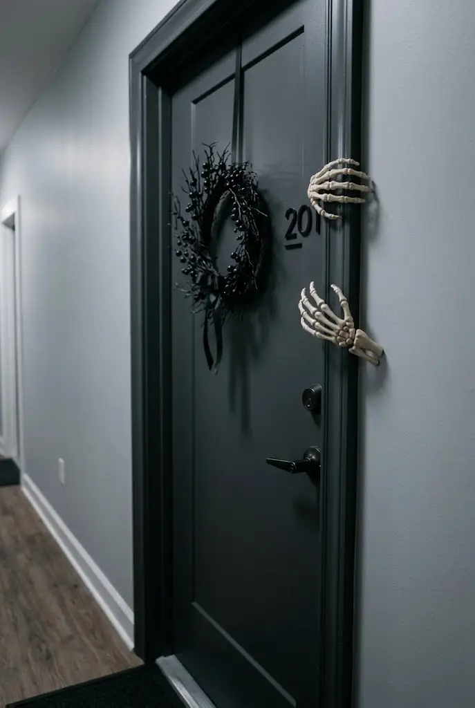 halloween apartment front door ideas