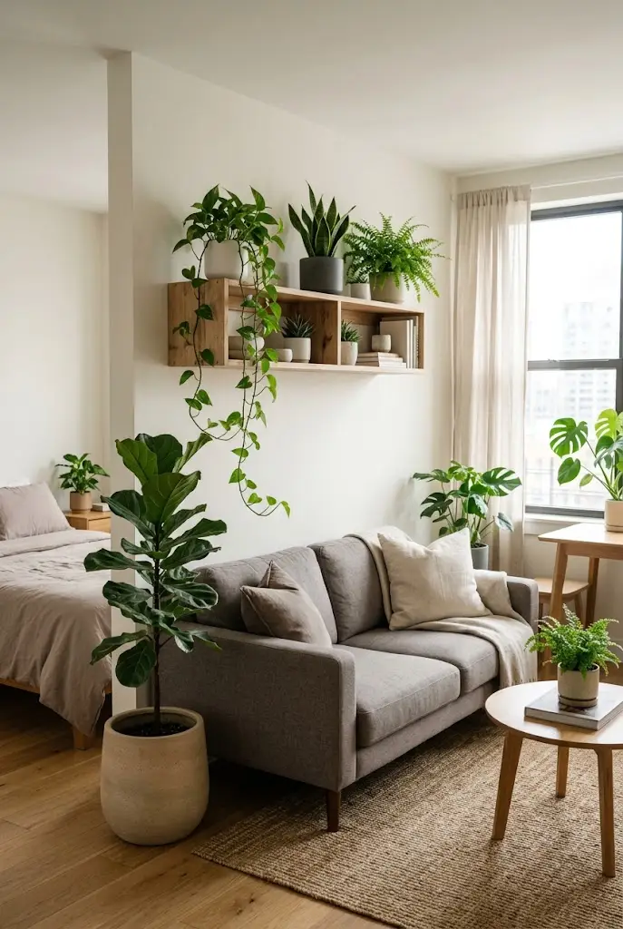 Neutral Color Studio Apartment Ideas