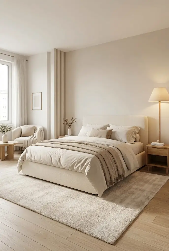 Add a Large Rug to Define the Sleeping Area