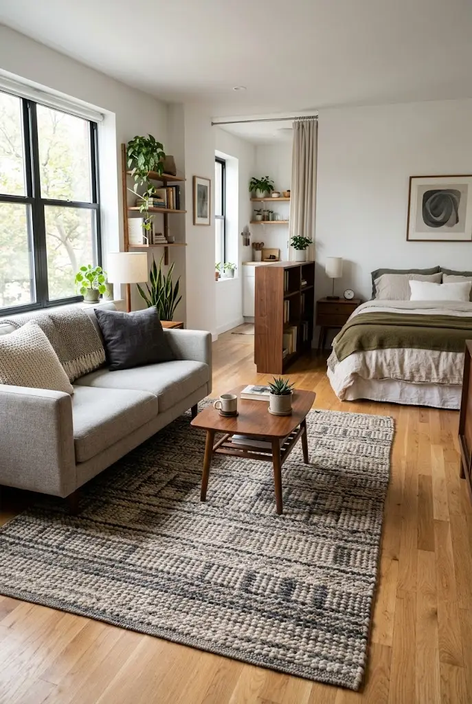 Neutral Color Studio Apartment Ideas
