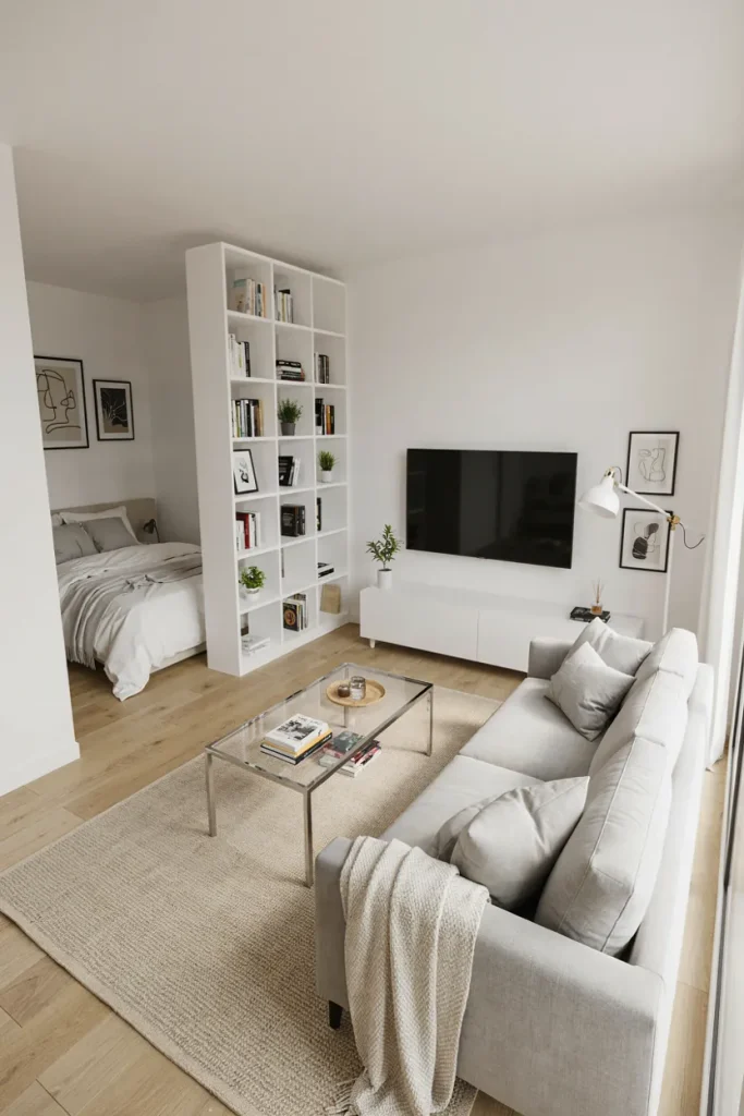 Bedroom Bookshelf Divider