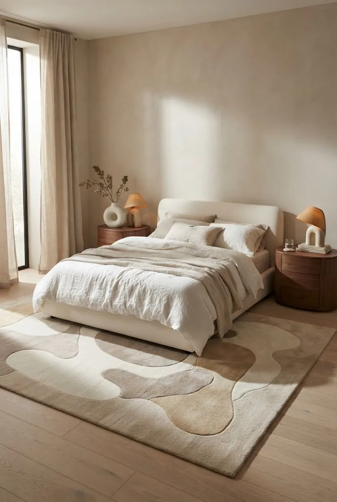 Beige Abstract Rug