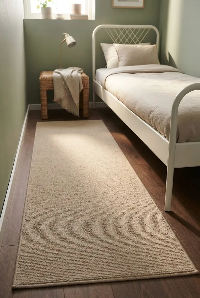 Beige Bedside Runner