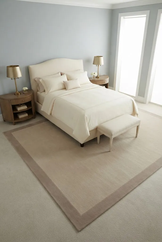 Beige Border Rug