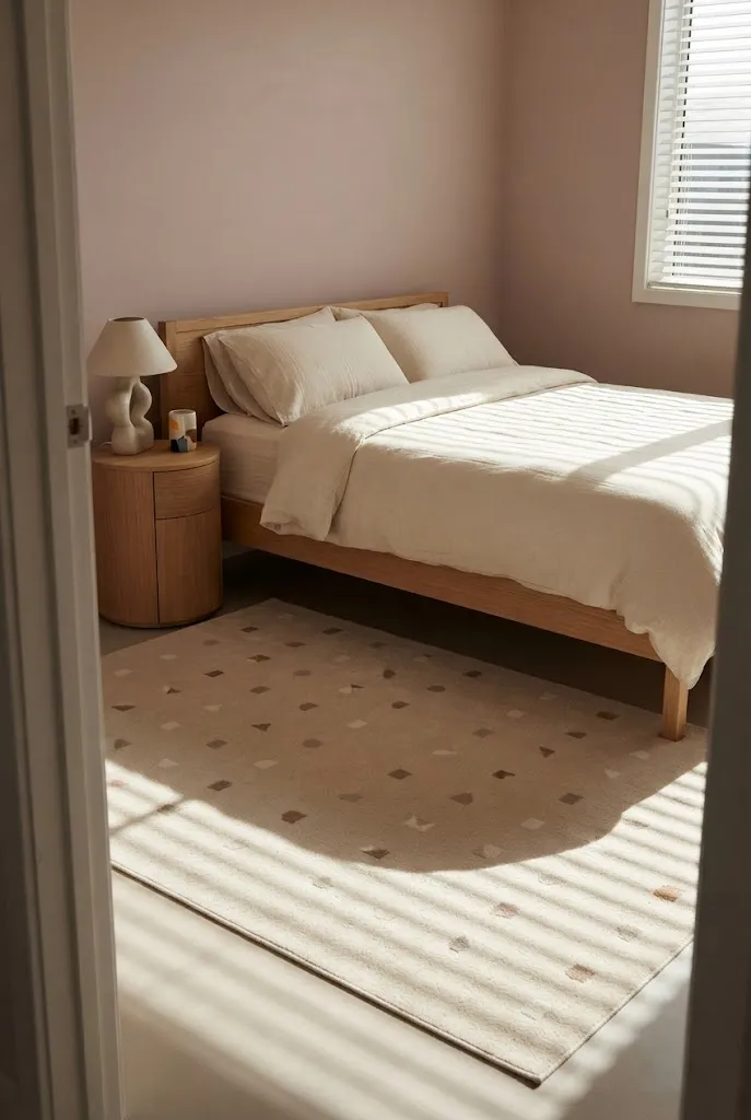 Beige Geometric Rug
