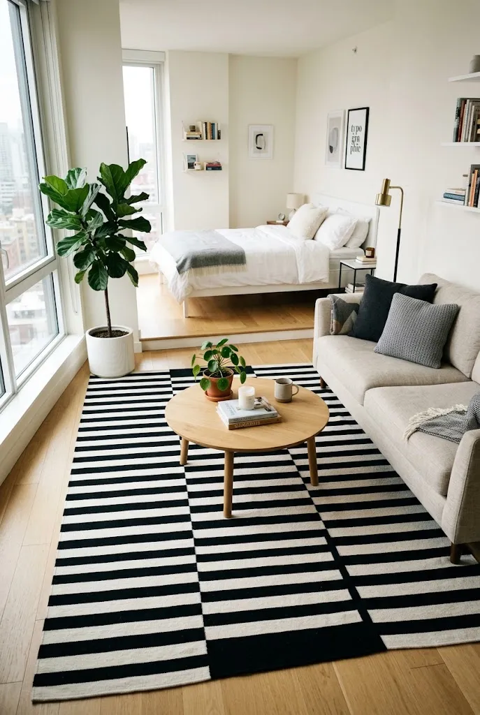 Black and White Rug