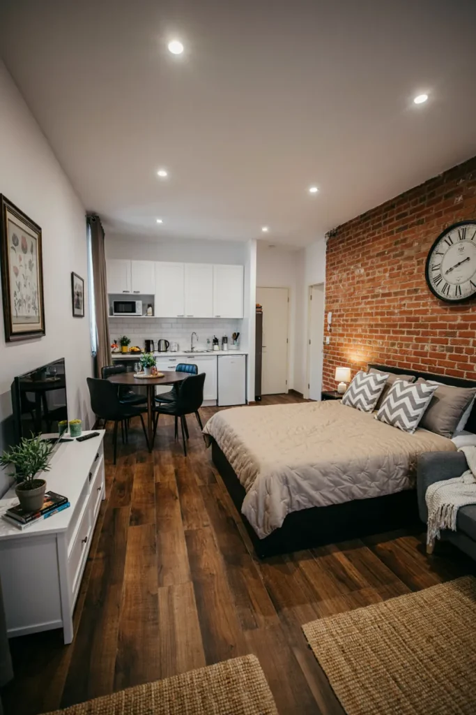 Bright White Kitchen Brick Contrast