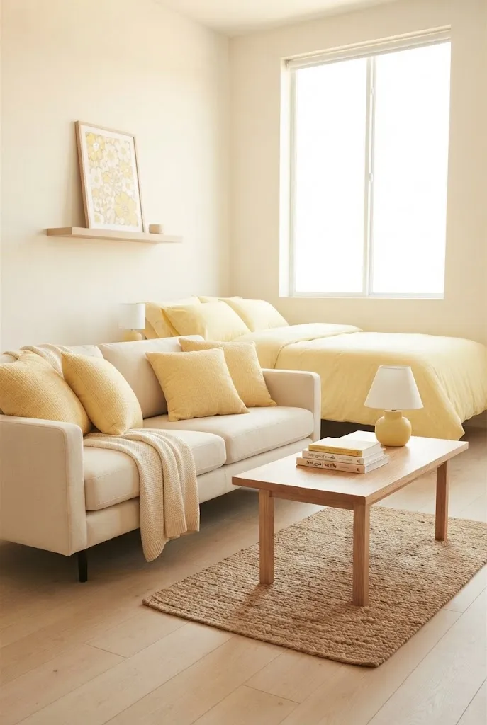 Butter Yellow, Cream, and Light Wood for a Cheerful Glow