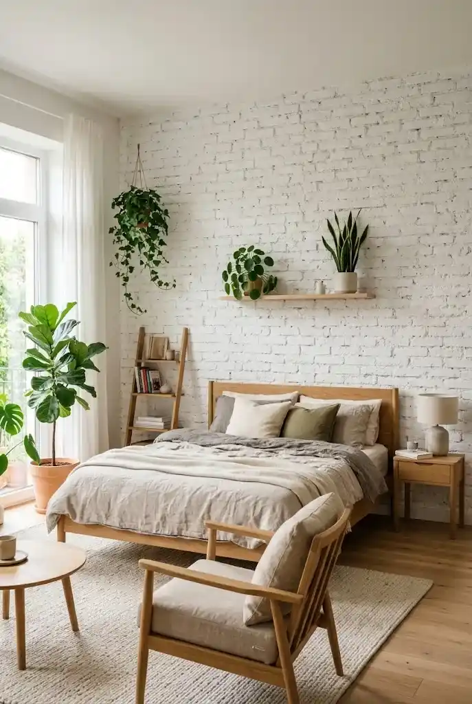 Choose a White Brick Wall for a Bright Studio