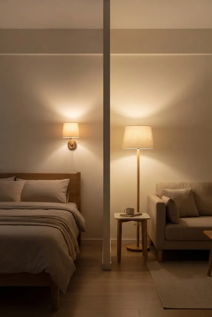 bed and couch in one room ideas