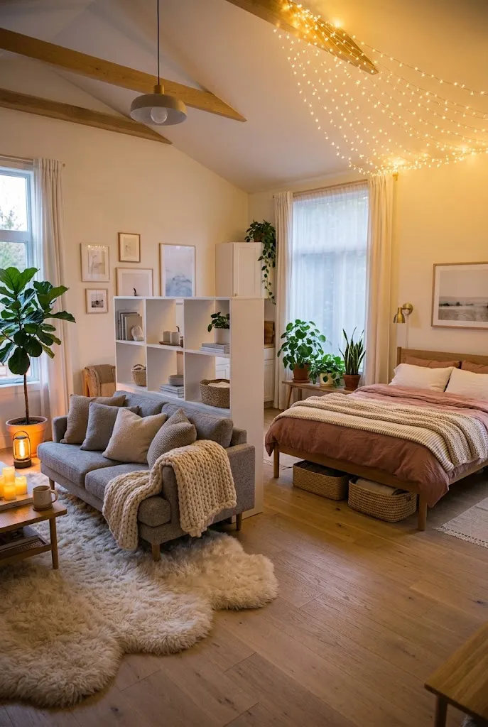 Cozy String Light Divider