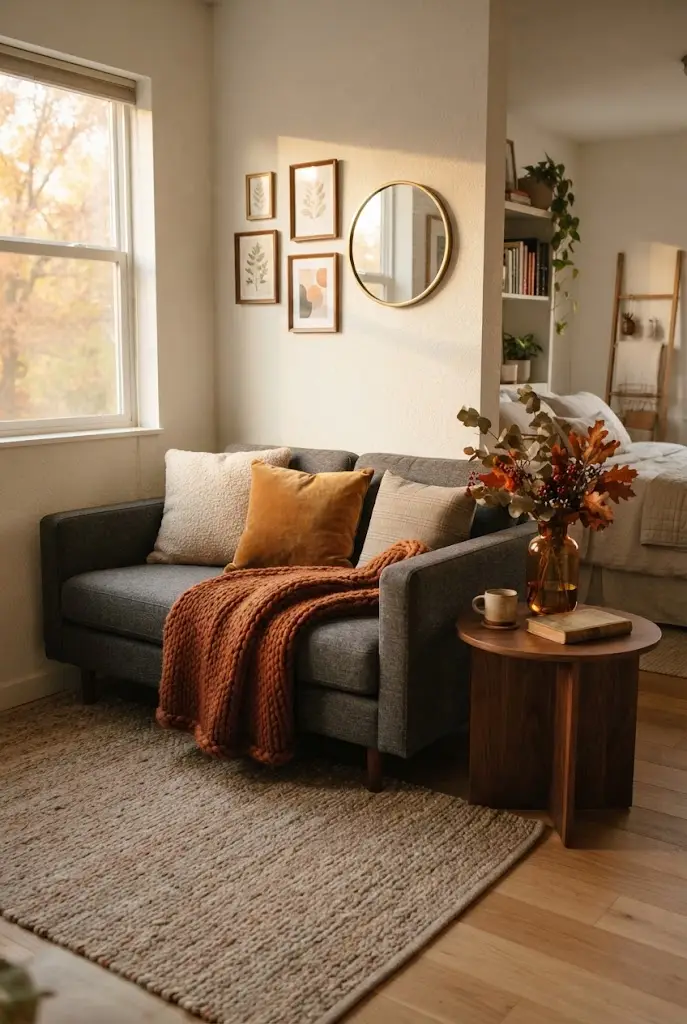 Cozy Throw Over the Sofa
