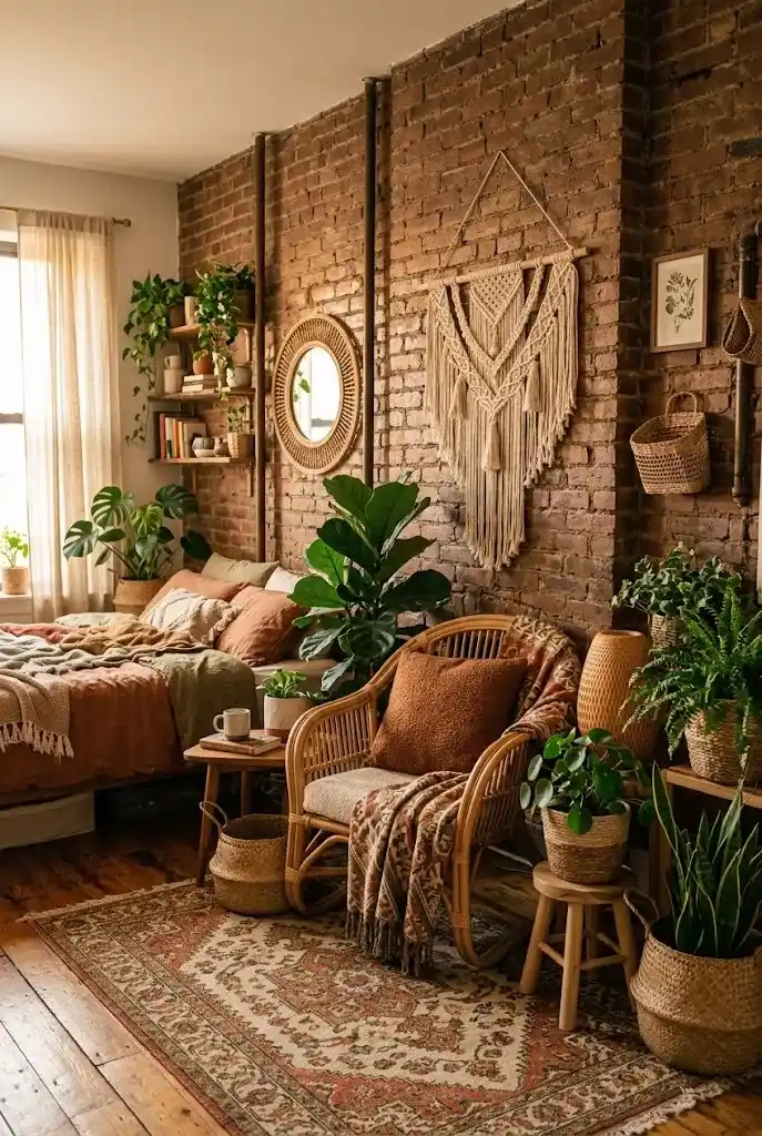 Create a Cozy Boho Look With Brick