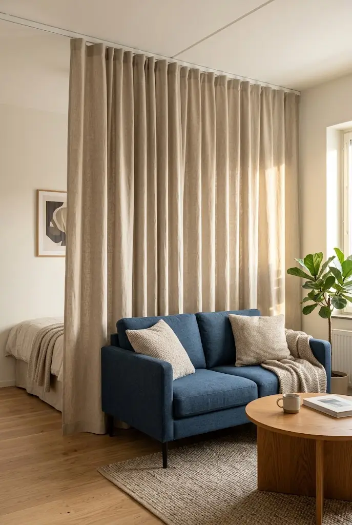 Curtain Behind the Sofa