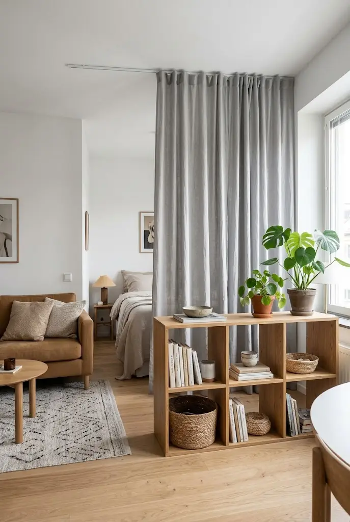 Curtain With Open Shelving