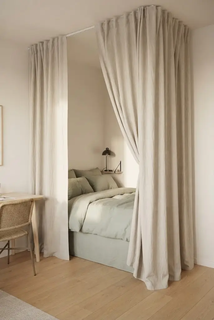 Curtains Around the Sleeping Area