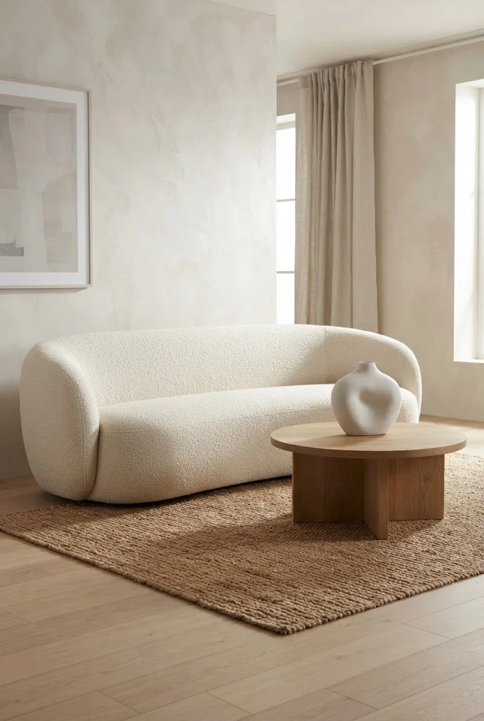 Curved Accent Sofa