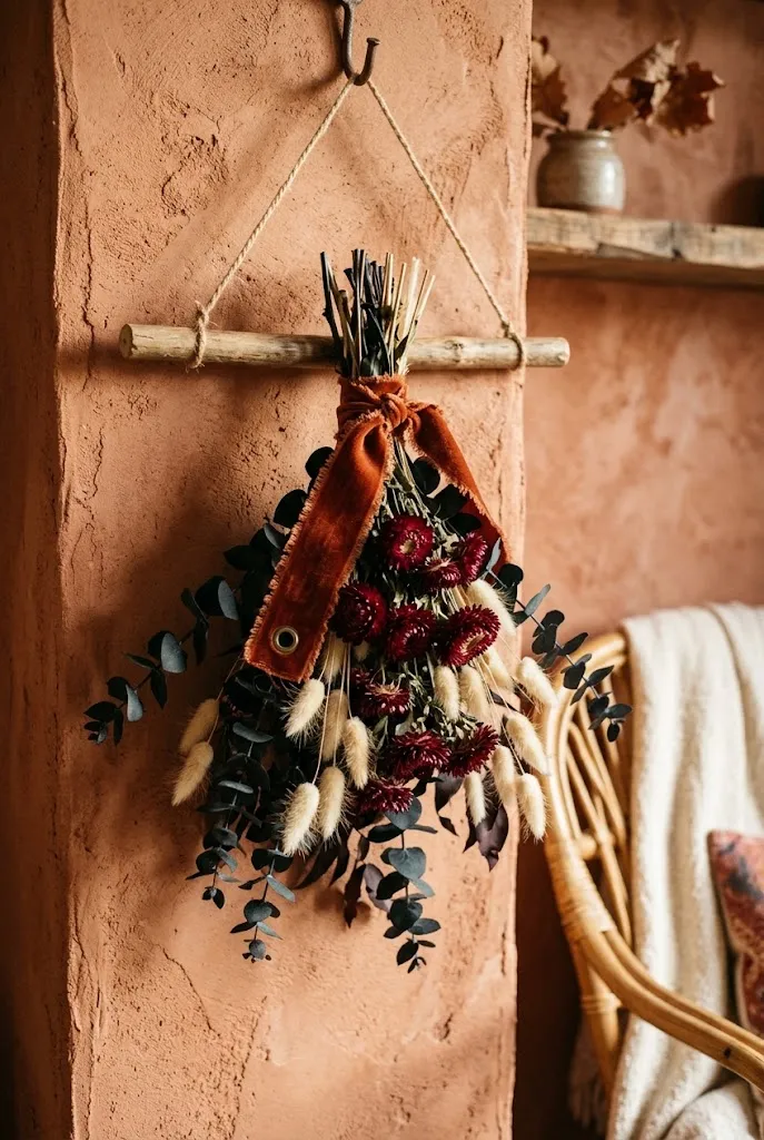Dark Dried Floral Hanging