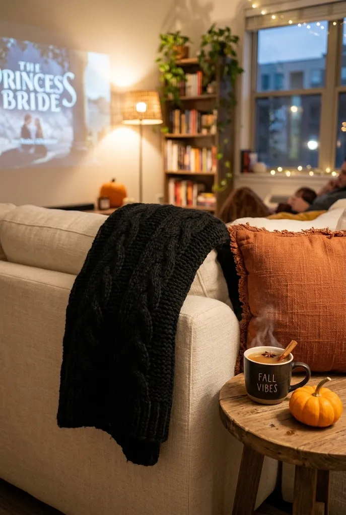 Drape a Halloween Throw Over the Sofa