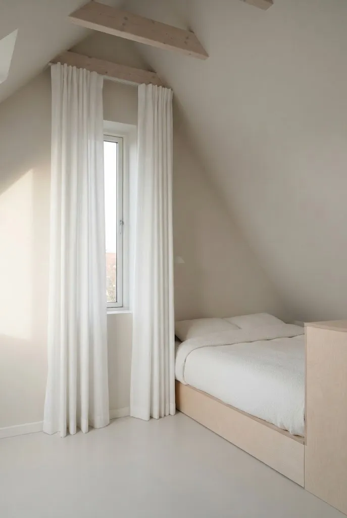 Floor-Length White Curtains