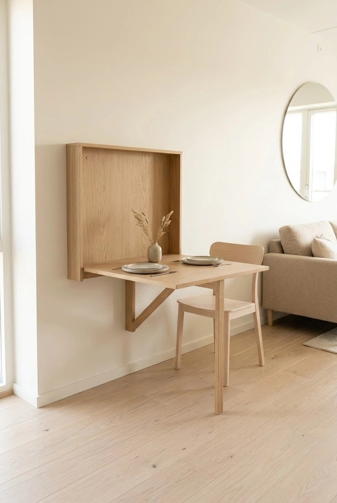 Fold-Down Dining Table