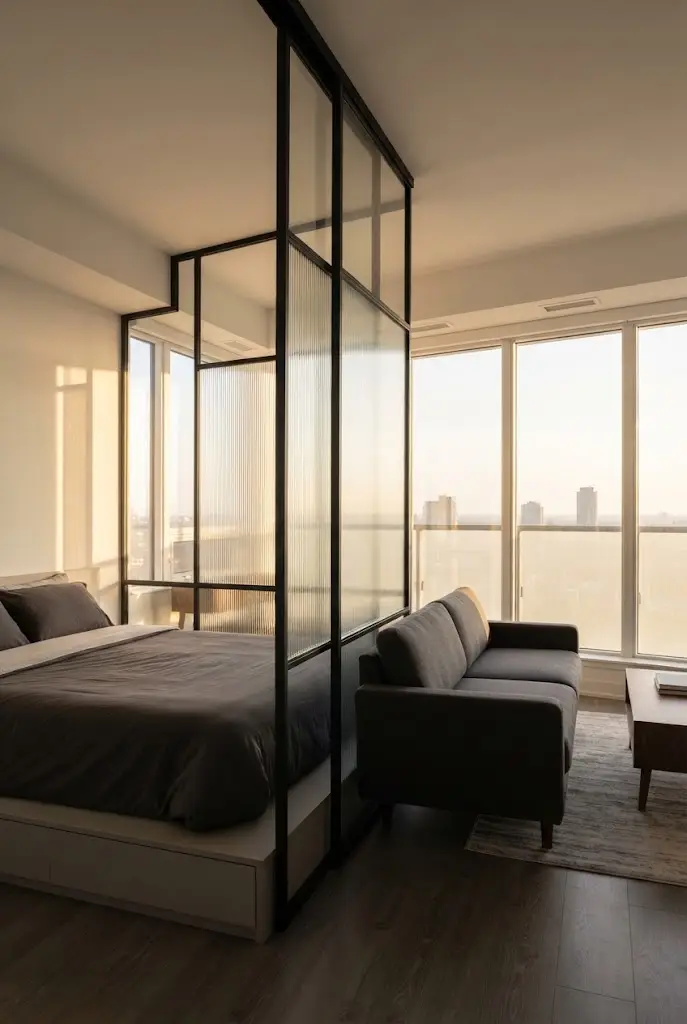Glass Divider That Keeps Light Flowing