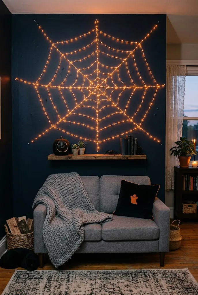 Glowing Fairy Light Web