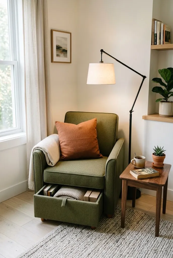 Hidden Storage Armchair