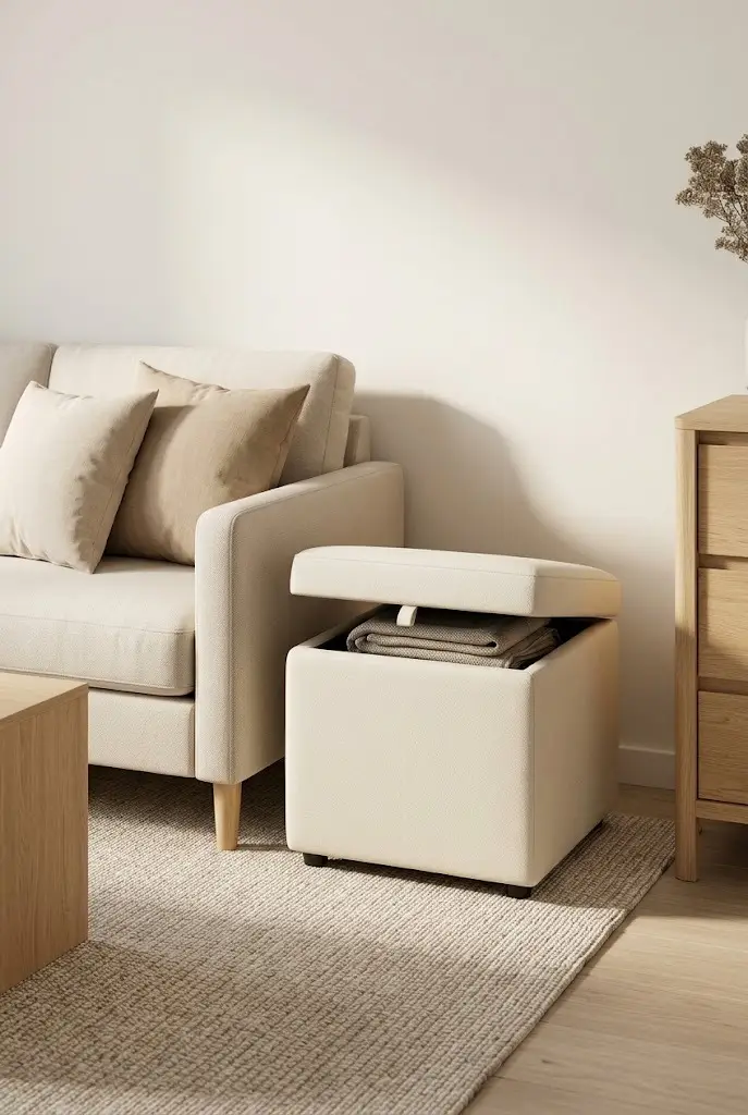Hidden Storage Ottoman