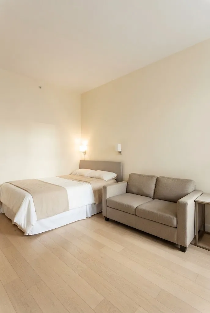bed and couch in one room ideas