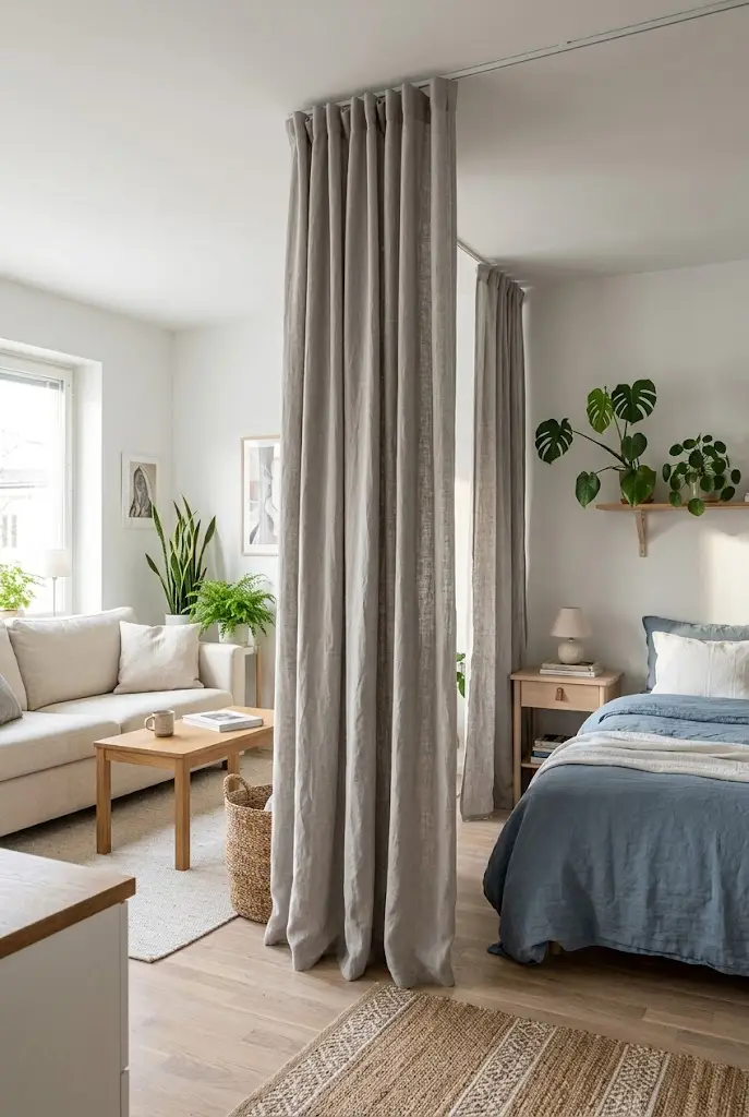 Linen Curtain Divider