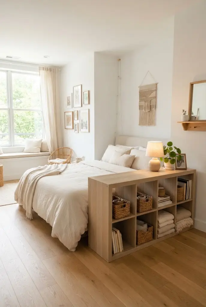 Low Bookcase Beside the Bed