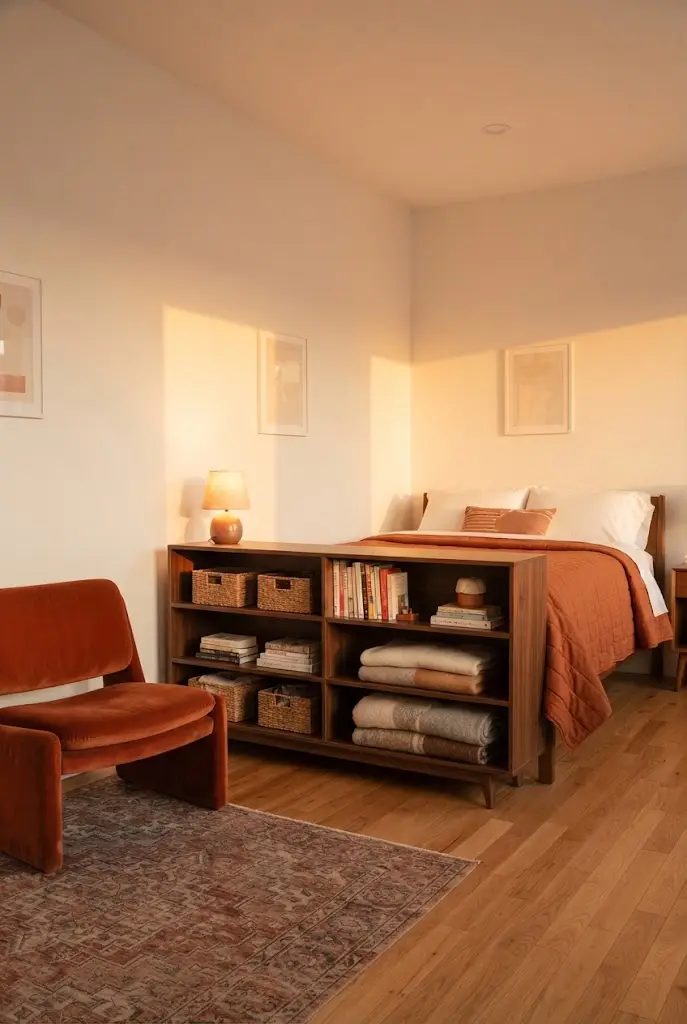 Low Shelf at the Foot of the Bed