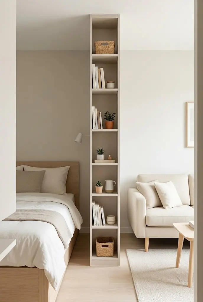 Narrow Shelf for a Tiny Studio