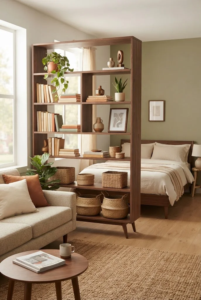 Open Shelf Room Divider