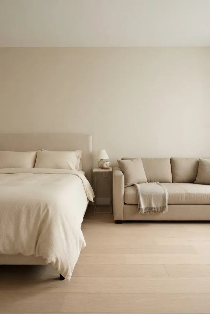 bed and couch in one room ideas