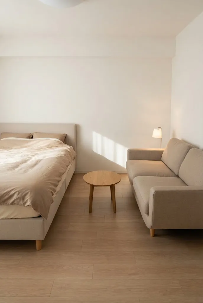 bed and couch in one room ideas
