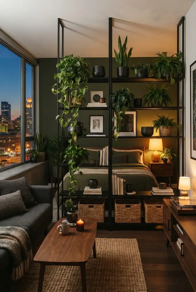 Plant Filled Storage Divider