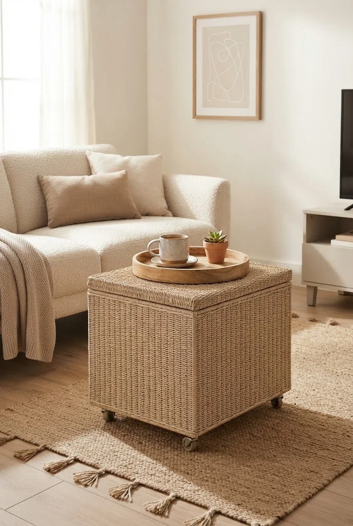 Rolling Storage Ottoman