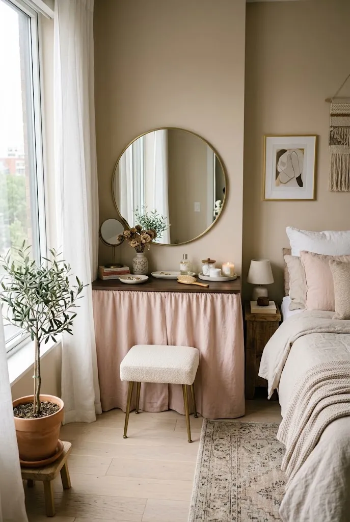 Skirted Vanity Corner