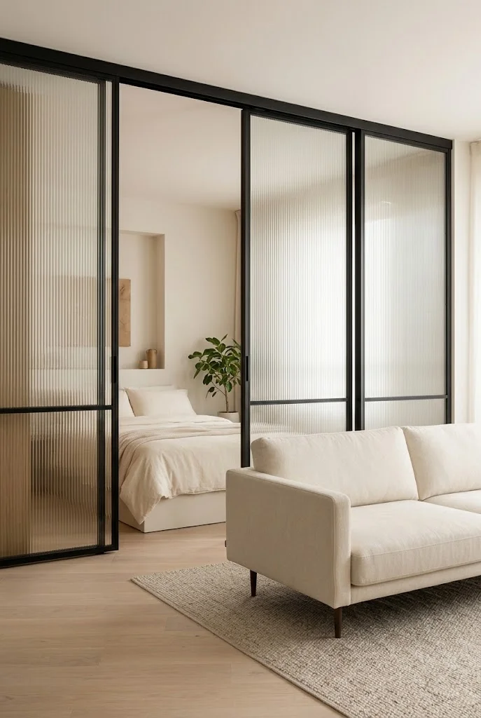 Sliding Glass Room Divider